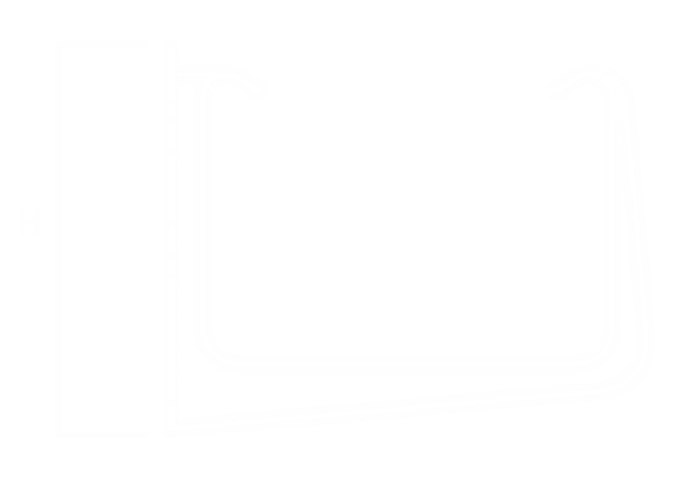 hak doczołowy PVC - rynna kwadratowa - rysunek techniczny